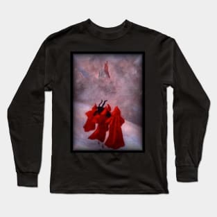 Aleister Crowley - Four Red Monks Carrying A Goat Across The Snow To Nowhere. Long Sleeve T-Shirt